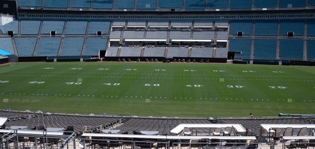 EverBank Stadium - Section Club Bar Rail West Seat View