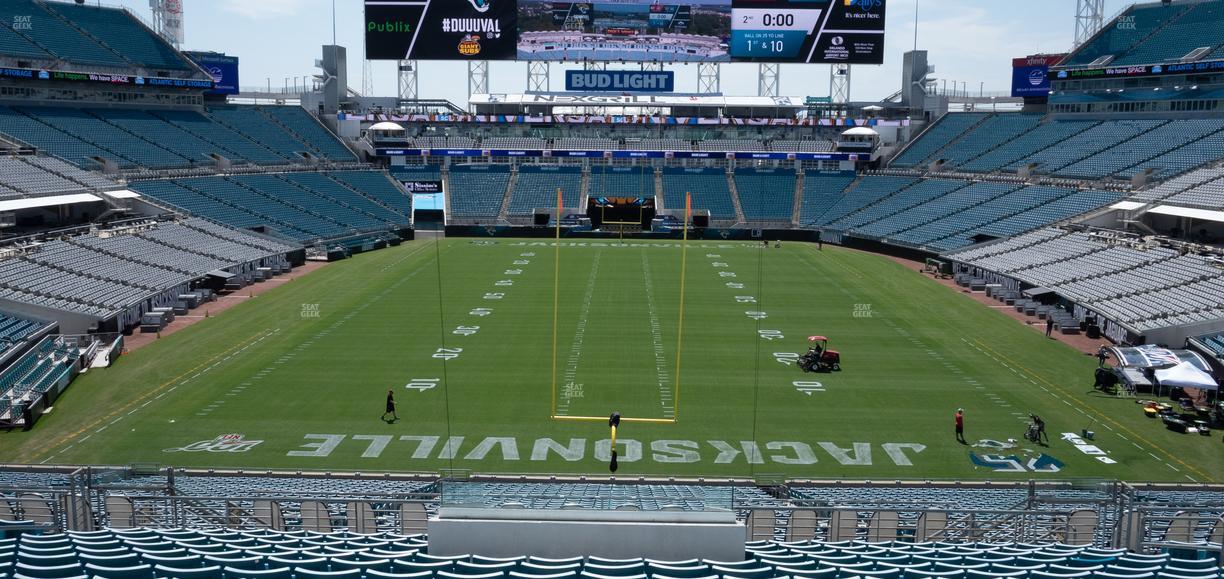 EverBank Stadium - Section North End Zone Bar Rail Seat View