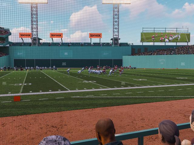 Official view from Section Dugout Box 15 at Fenway Park