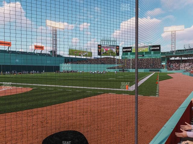 Fenway Park - Section Home Plate Dugout Box 39 Seat View