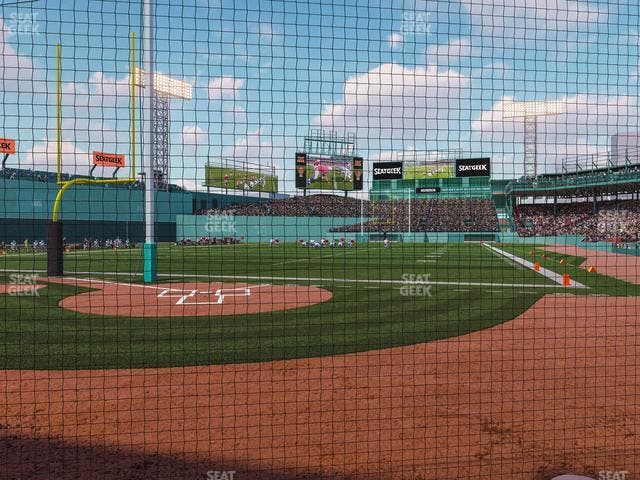 Fenway Park - Section Home Plate Dugout Box 44 Seat View