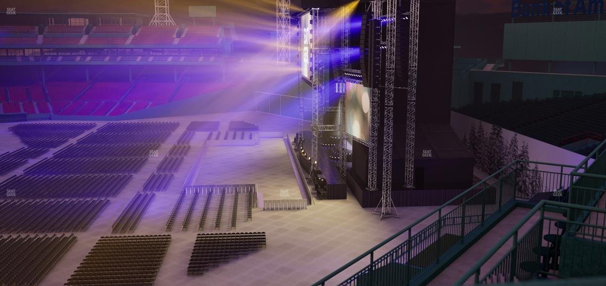 Fenway Park - Section Right Field Roof Deck Barstools A Seat View