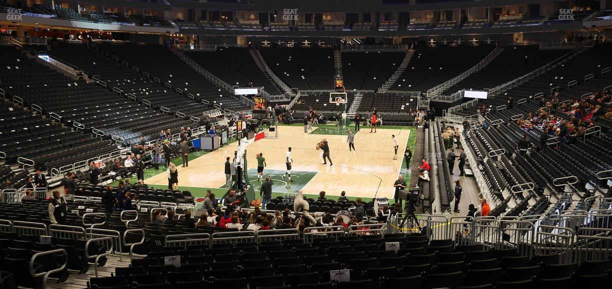 Fiserv Forum - Section 110 Seat View