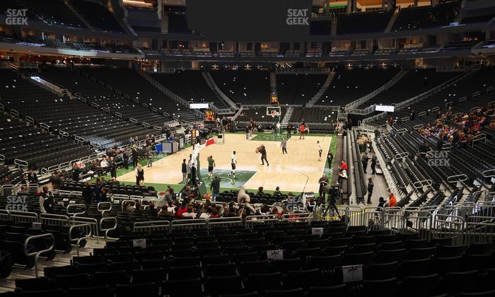Fiserv Forum - Section 110 Seat View