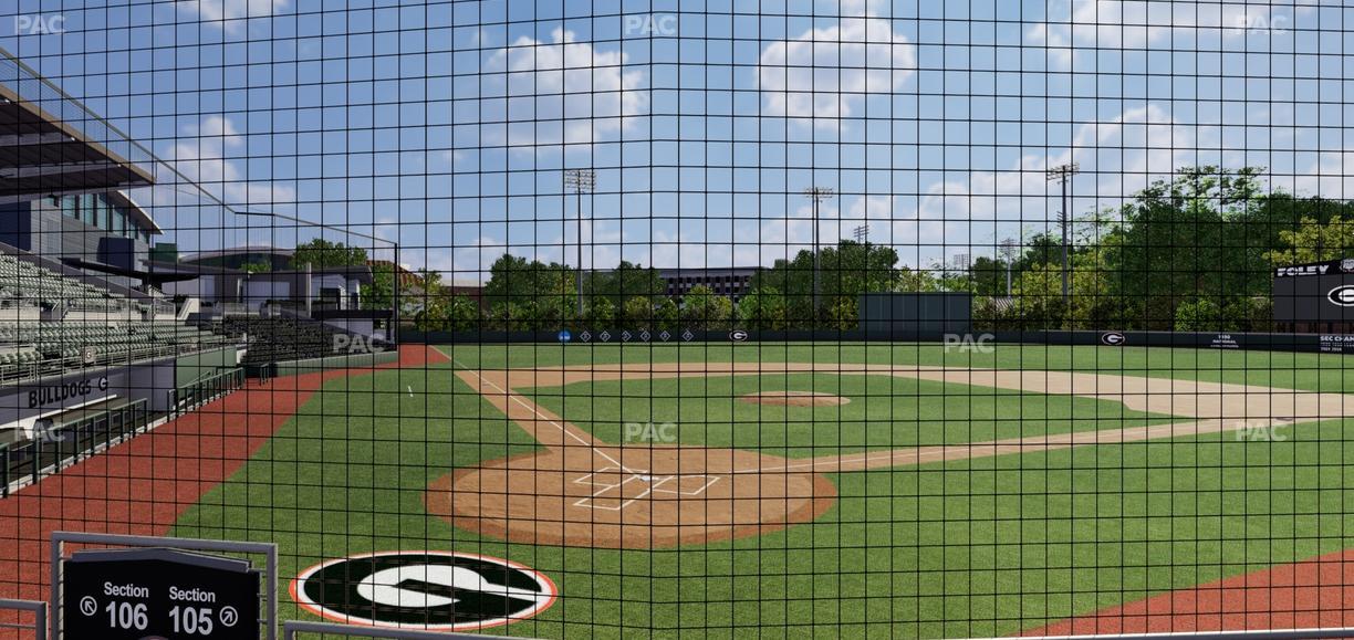 Foley Field - Section 105 Seat View