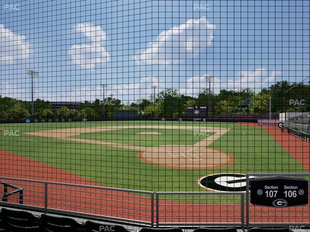Foley Field - Section 107 Seat View
