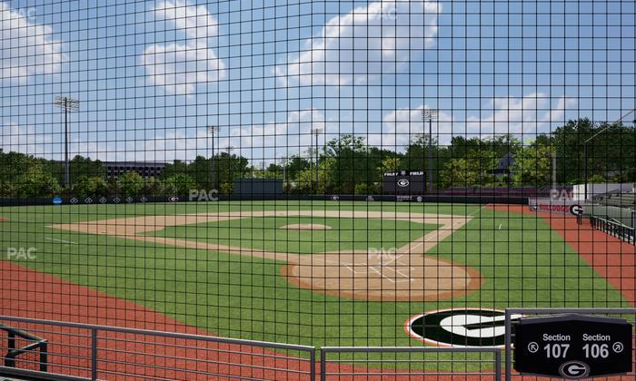 Foley Field - Section 107 Seat View