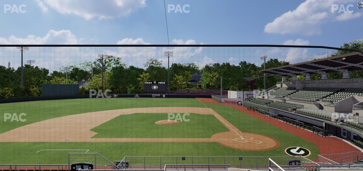 Foley Field - Section 208 Seat View