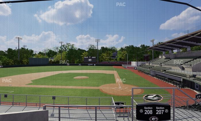Foley Field - Section 208 Seat View
