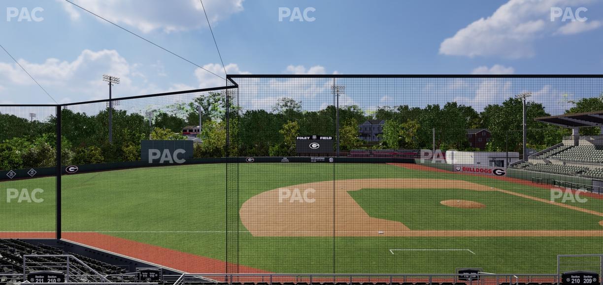 Foley Field - Section 210 Seat View