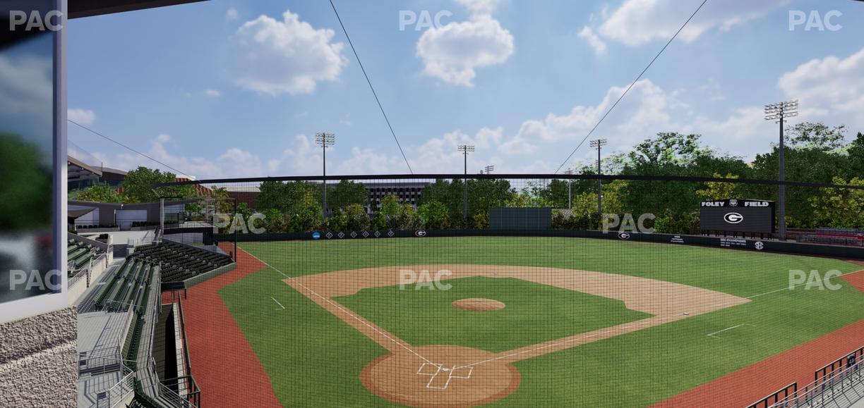 Foley Field - Section Press Level Club Seat View