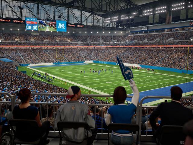 Ford Field - Section 112 Table 2 Seat View