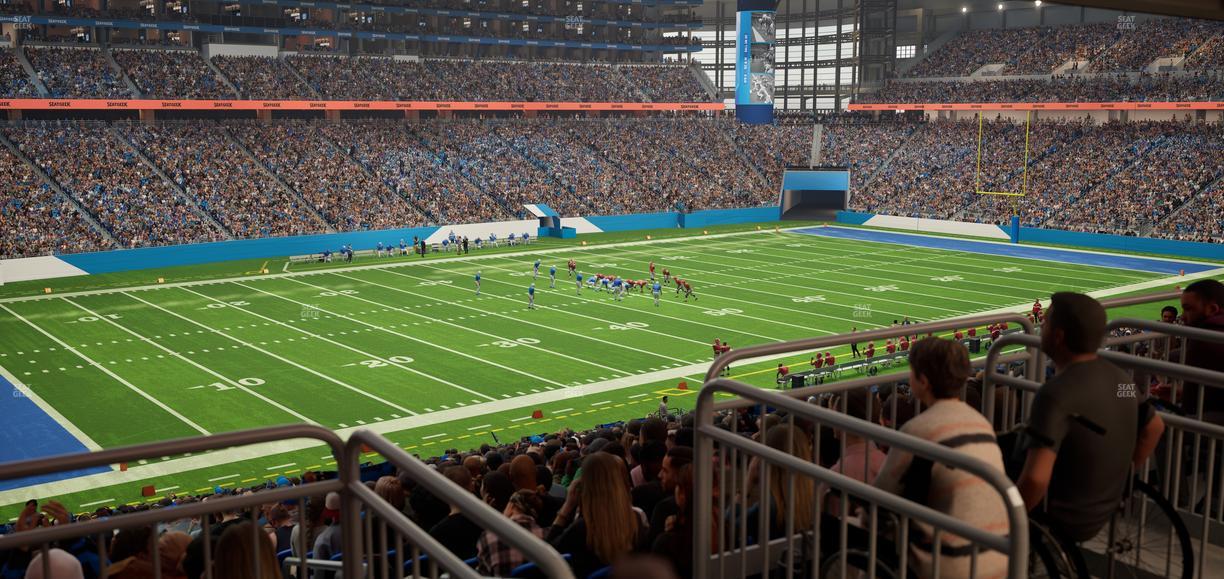 Ford Field - Section 122 Table 7 Seat View