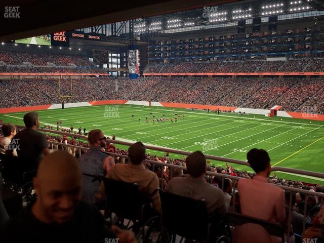Ford Field - Section 132 Table 3 Seat View