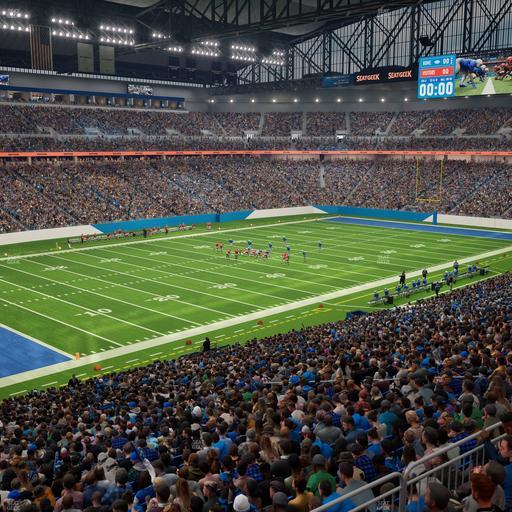 Ford Field - Section Club 200 Seat View