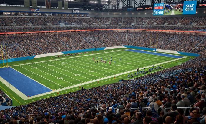 Ford Field - Section Club 200 Seat View