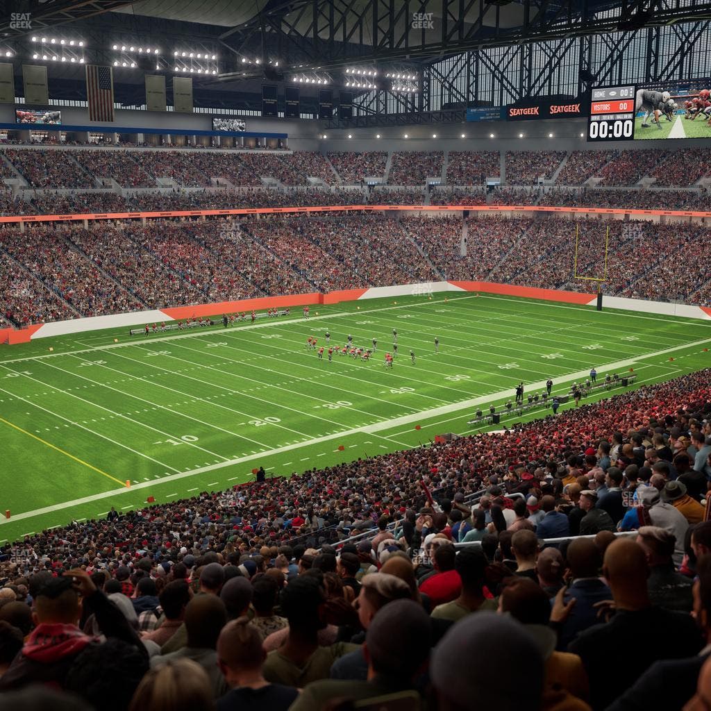 Ford Field - Section Club 200 Seat View