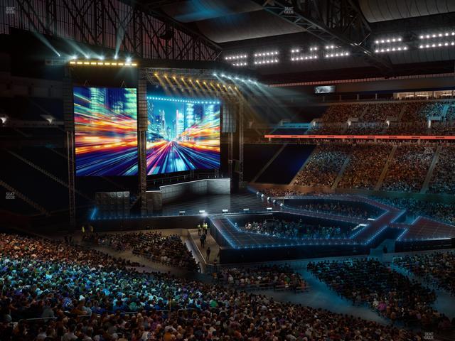 Ford Field - Section Club 208 Seat View