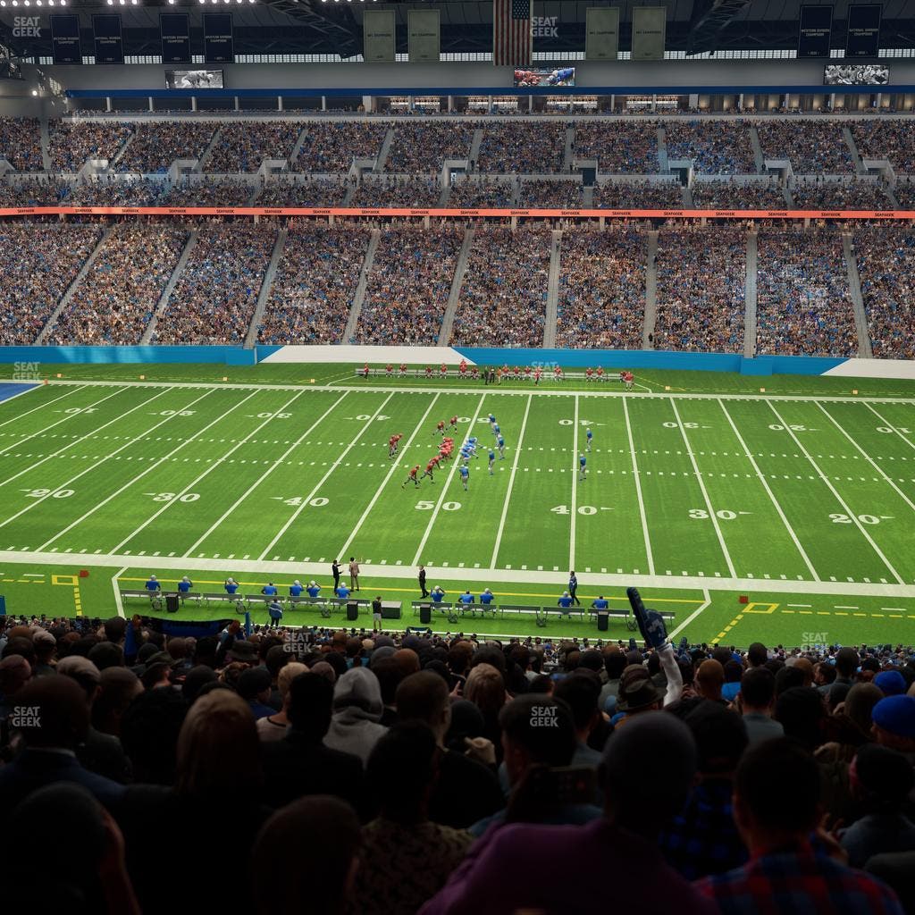 Ford Field - Section Club 208 Seat View