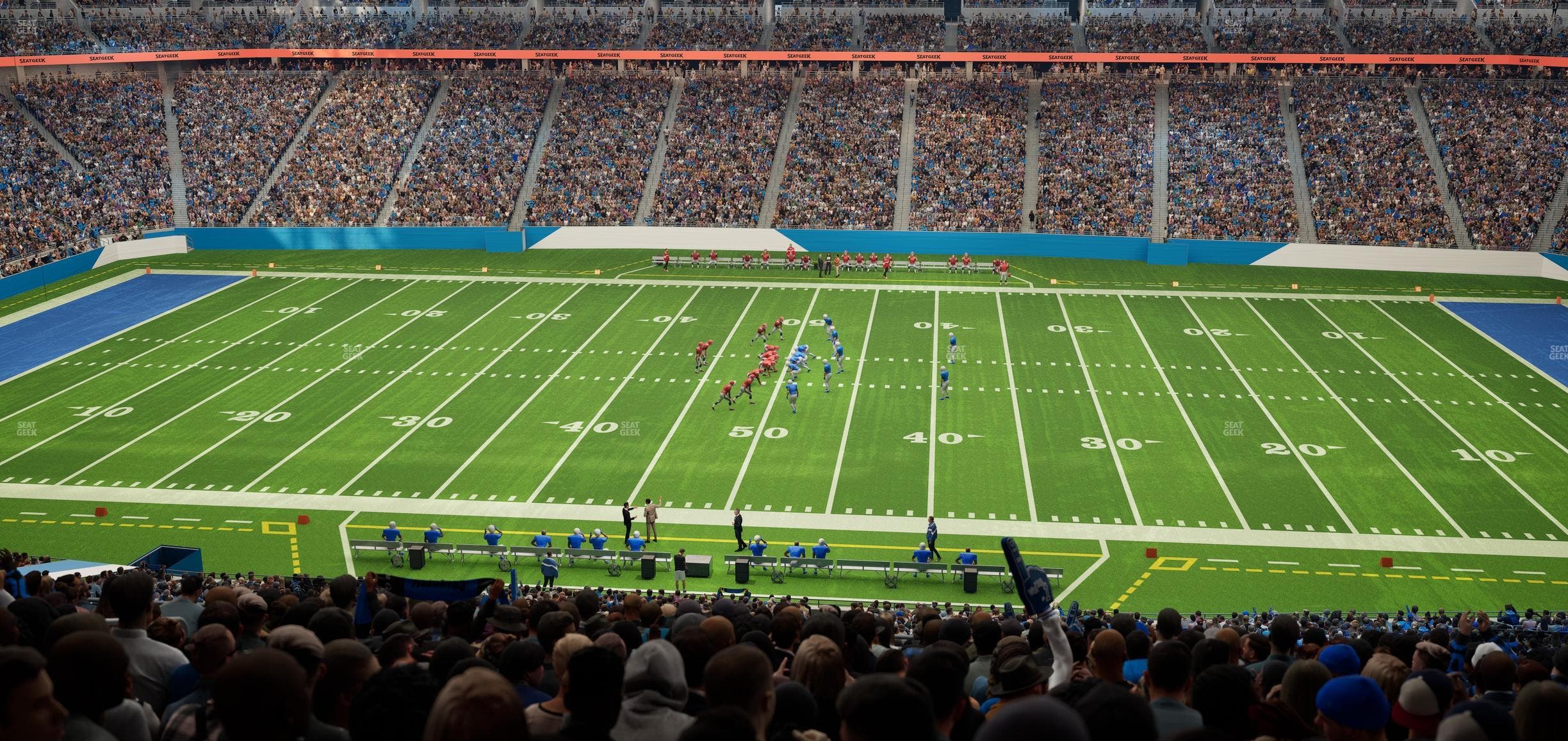 Ford Field - Section Club 208 Seat View