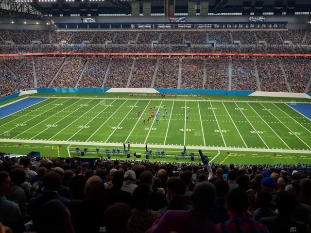 Ford Field - Section Club 208 Seat View