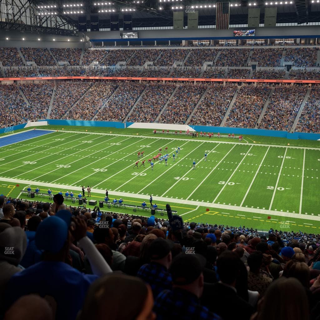 Ford Field - Section Club 210 Seat View
