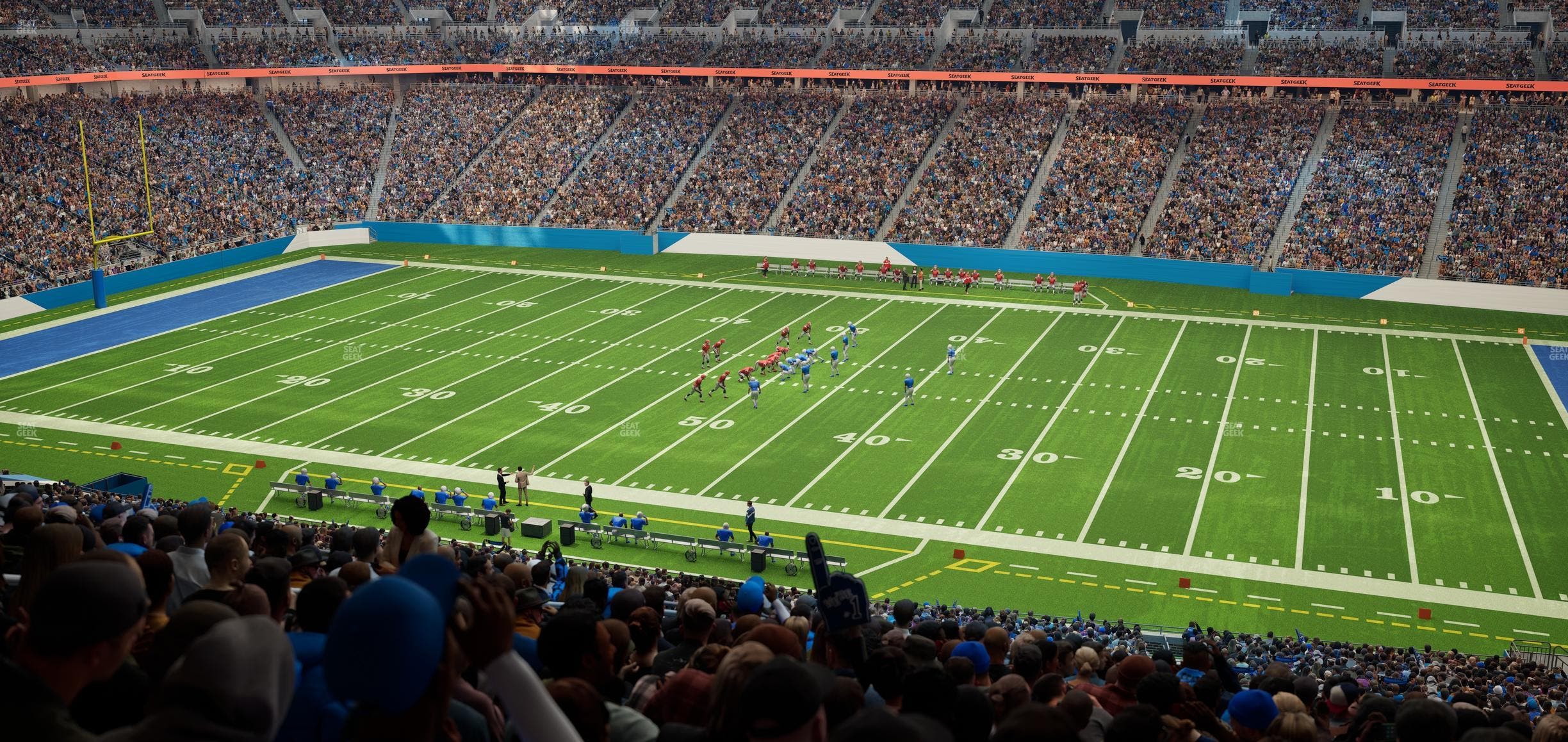 Ford Field - Section Club 210 Seat View