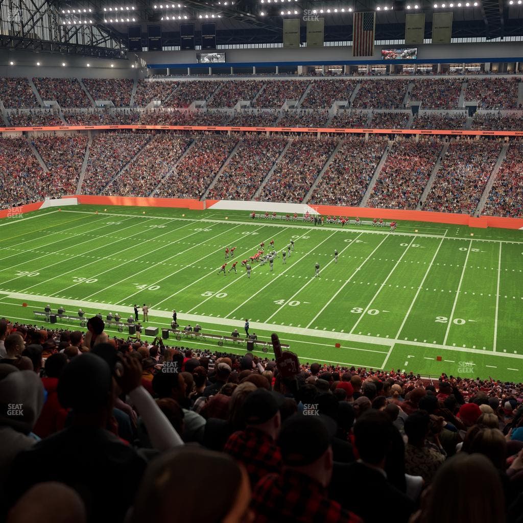 Ford Field - Section Club 210 Seat View