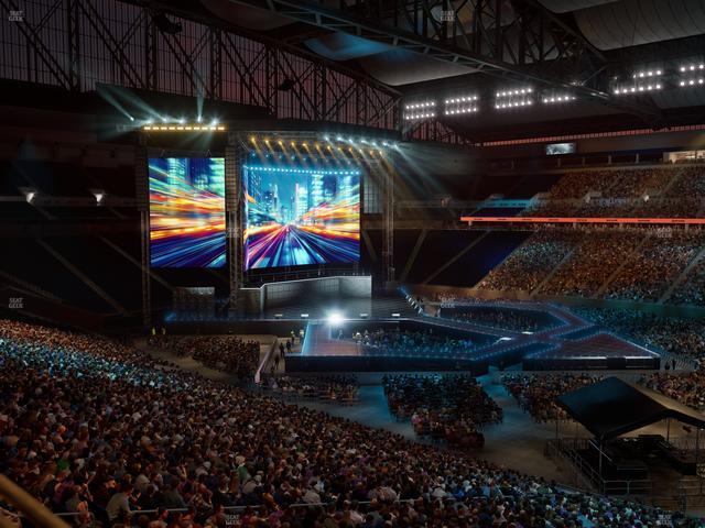 Ford Field - Section Club 210 Seat View