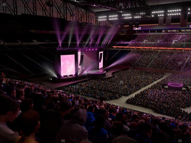 Ford Field - Section Club 210 Seat View