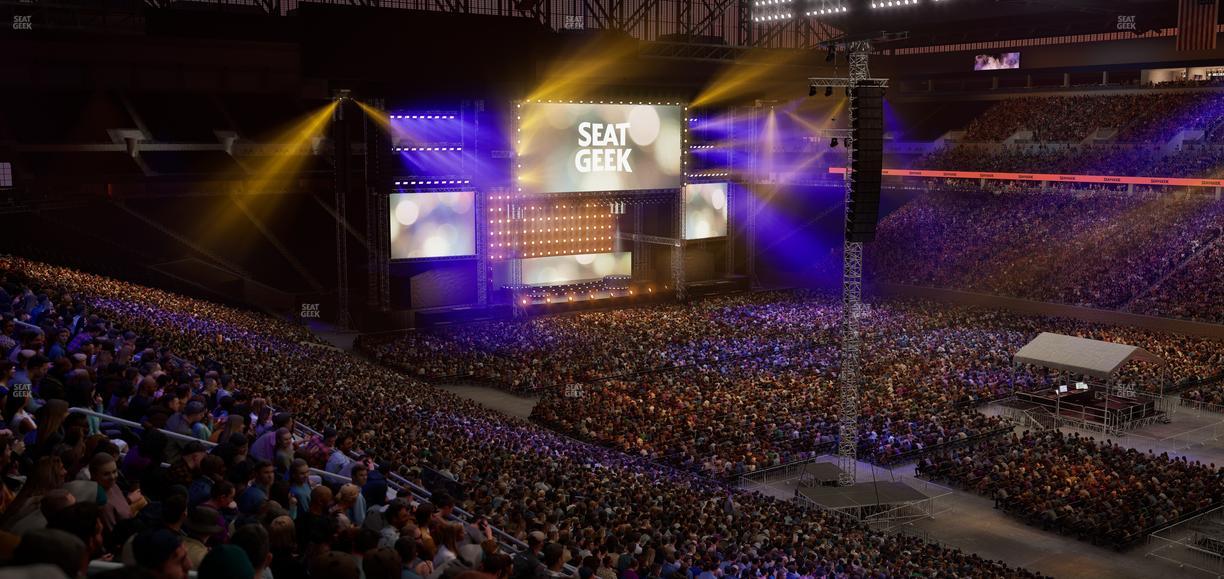 Ford Field - Section Club 214 Seat View