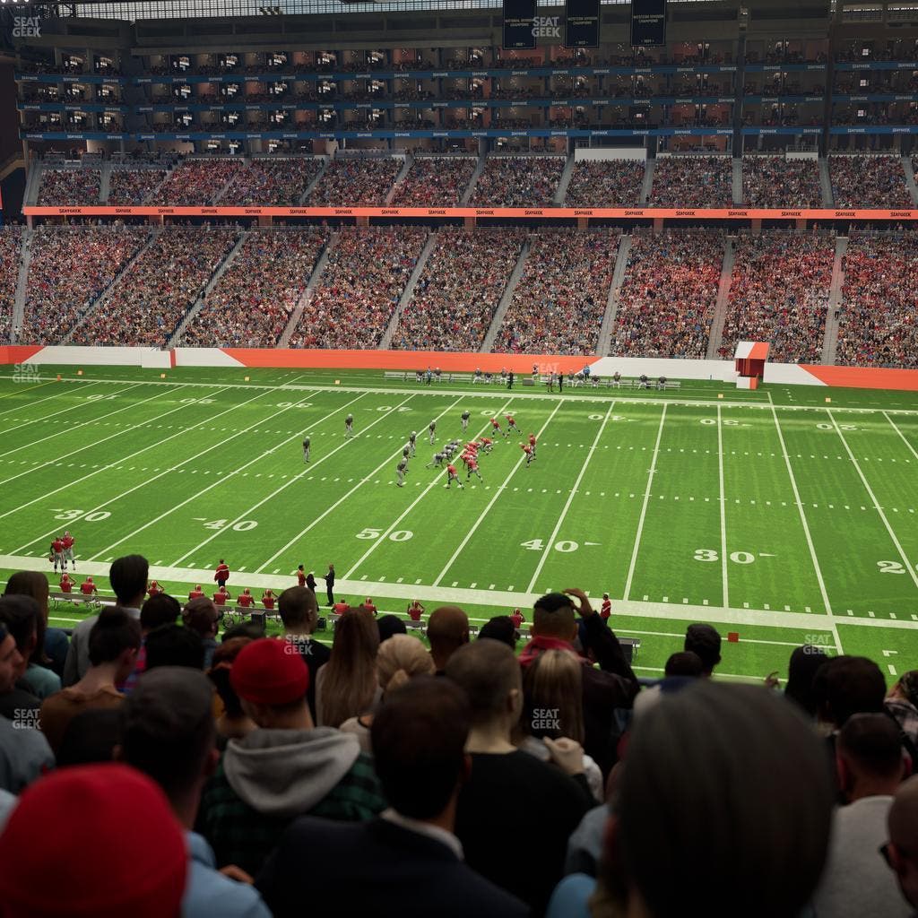 Ford Field - Section Club 232 Seat View