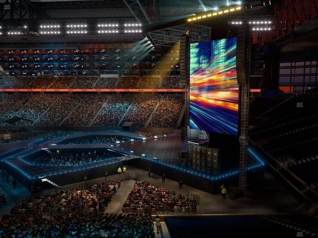 Ford Field - Section Club 234 Seat View