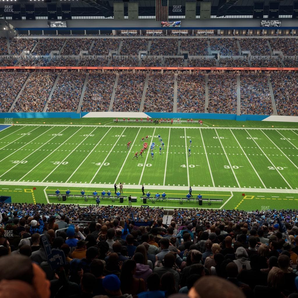 Ford Field - Section Club 3 Seat View