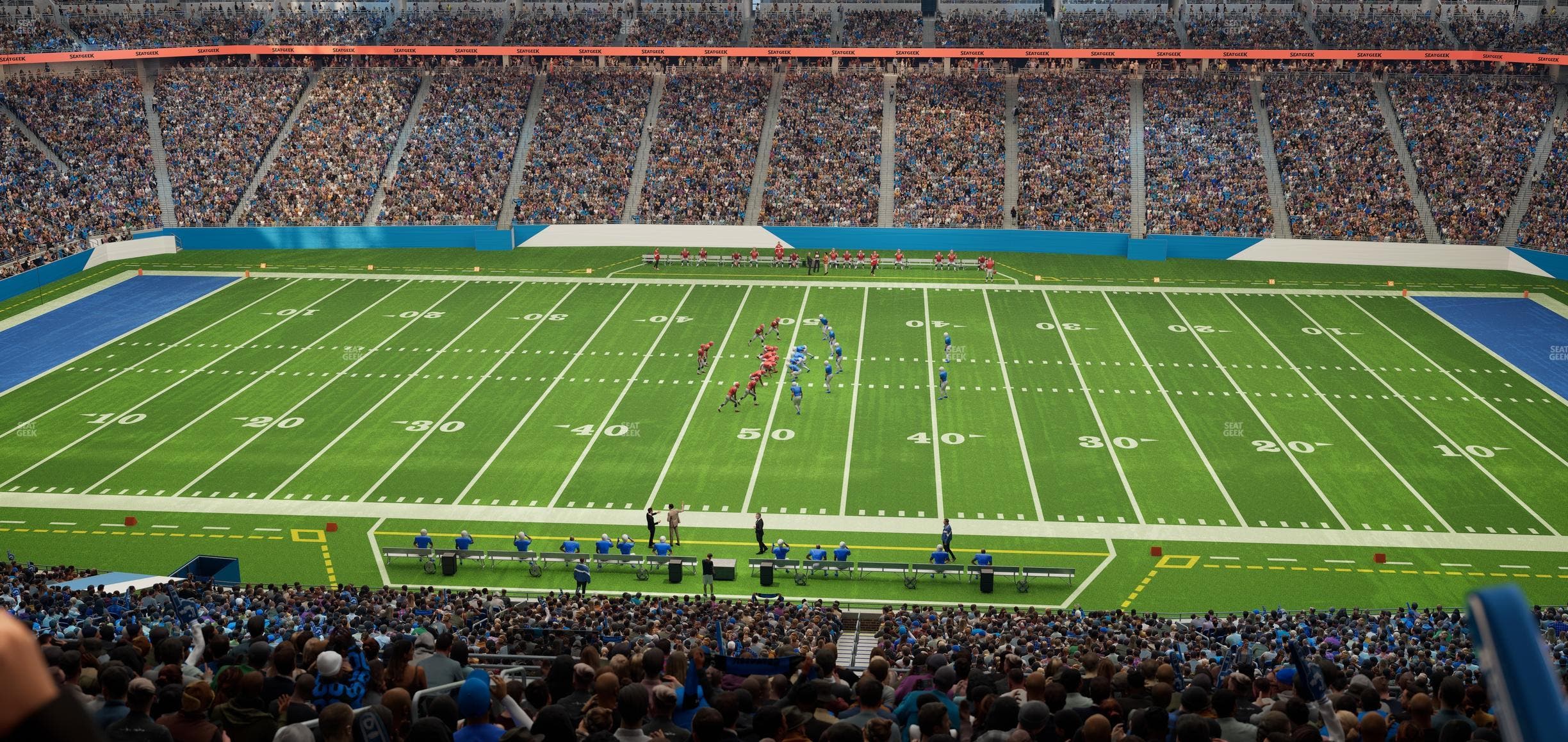 Ford Field - Section Club 3 Seat View