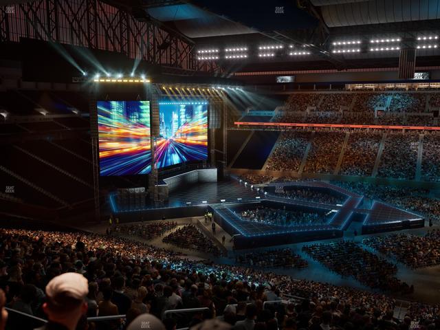 Ford Field - Section Club 3 Seat View