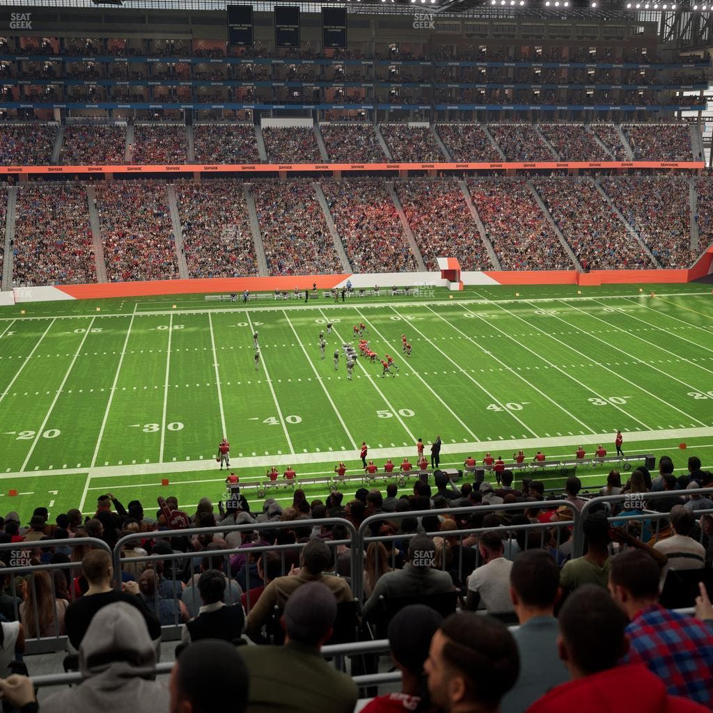 Ford Field - Section Club 330 Seat View