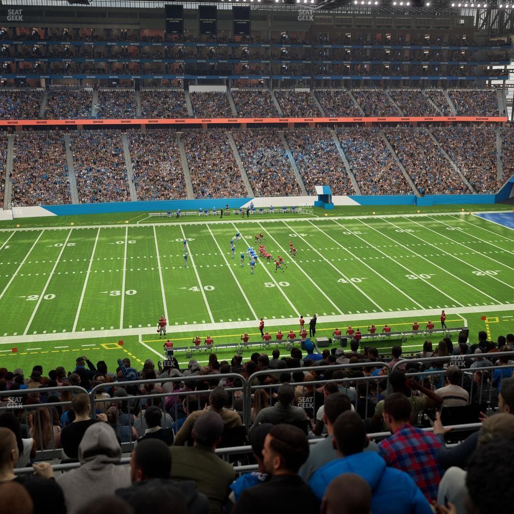 Ford Field - Section Club 330 Seat View
