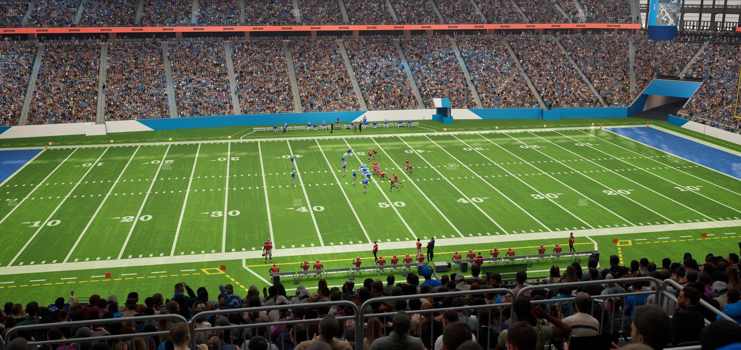 Ford Field - Section Club 330 Seat View