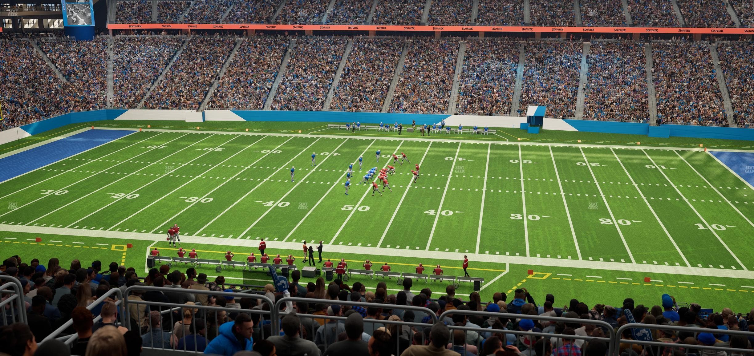 Ford Field - Section Club 332 Seat View