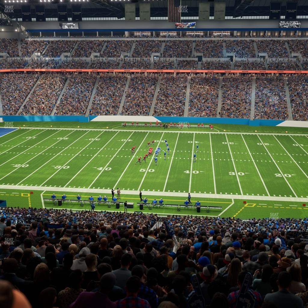 Ford Field - Section Club 4 Seat View
