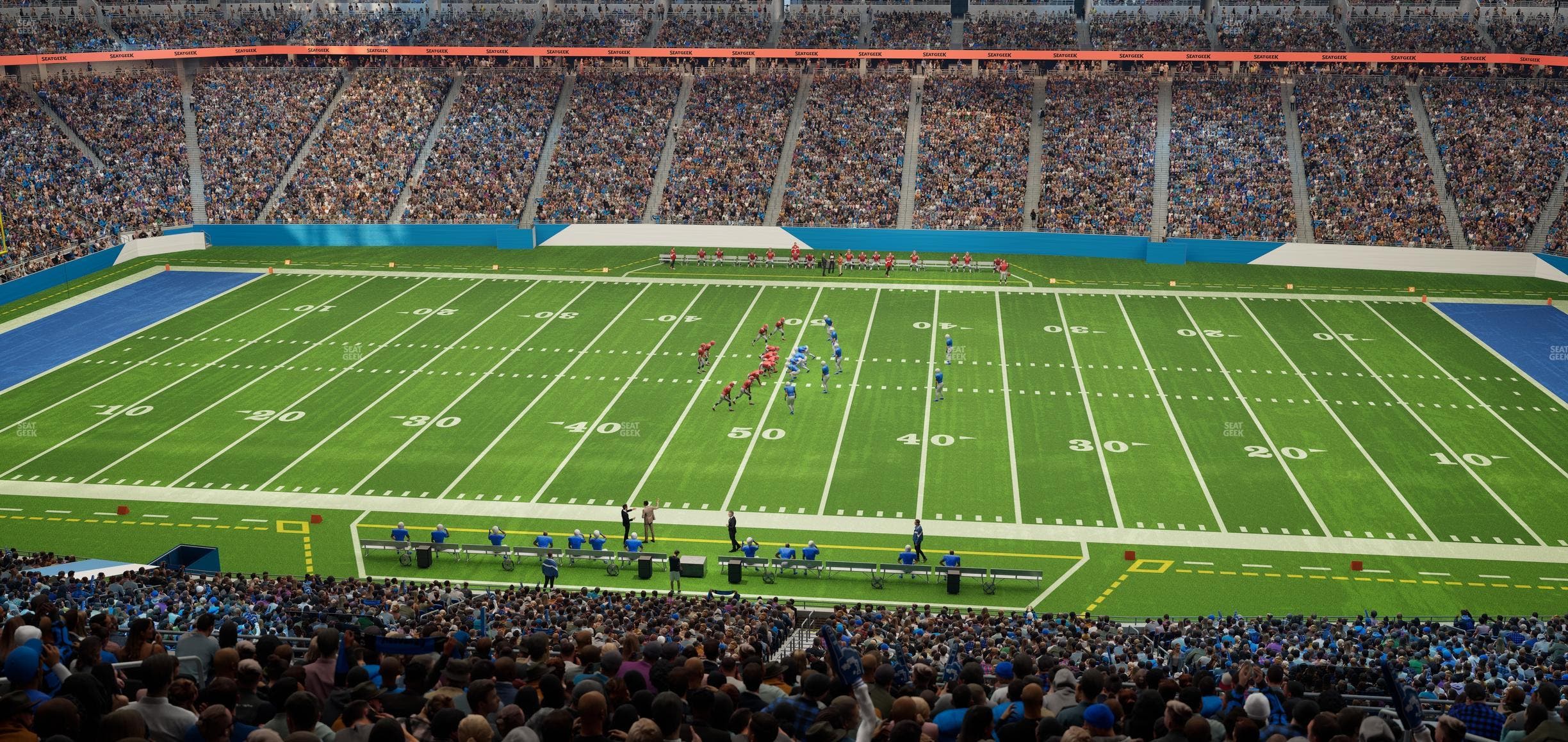 Ford Field - Section Club 4 Seat View