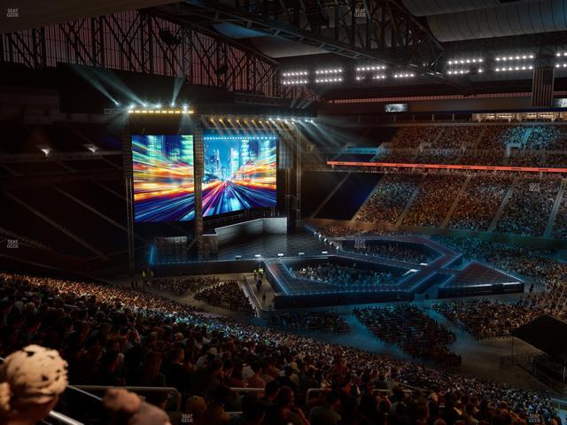 Ford Field - Section Club 5 Seat View