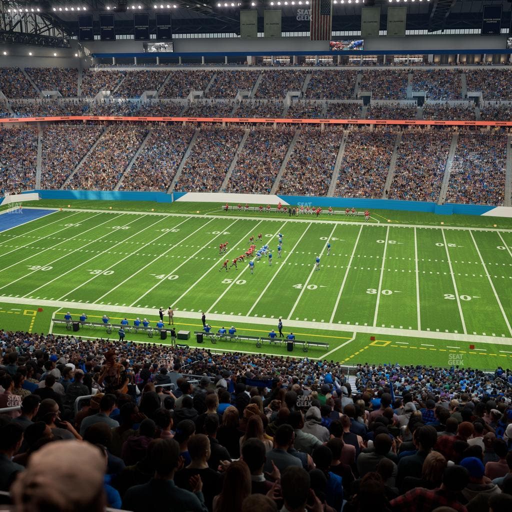 Ford Field - Section Club 5 Seat View