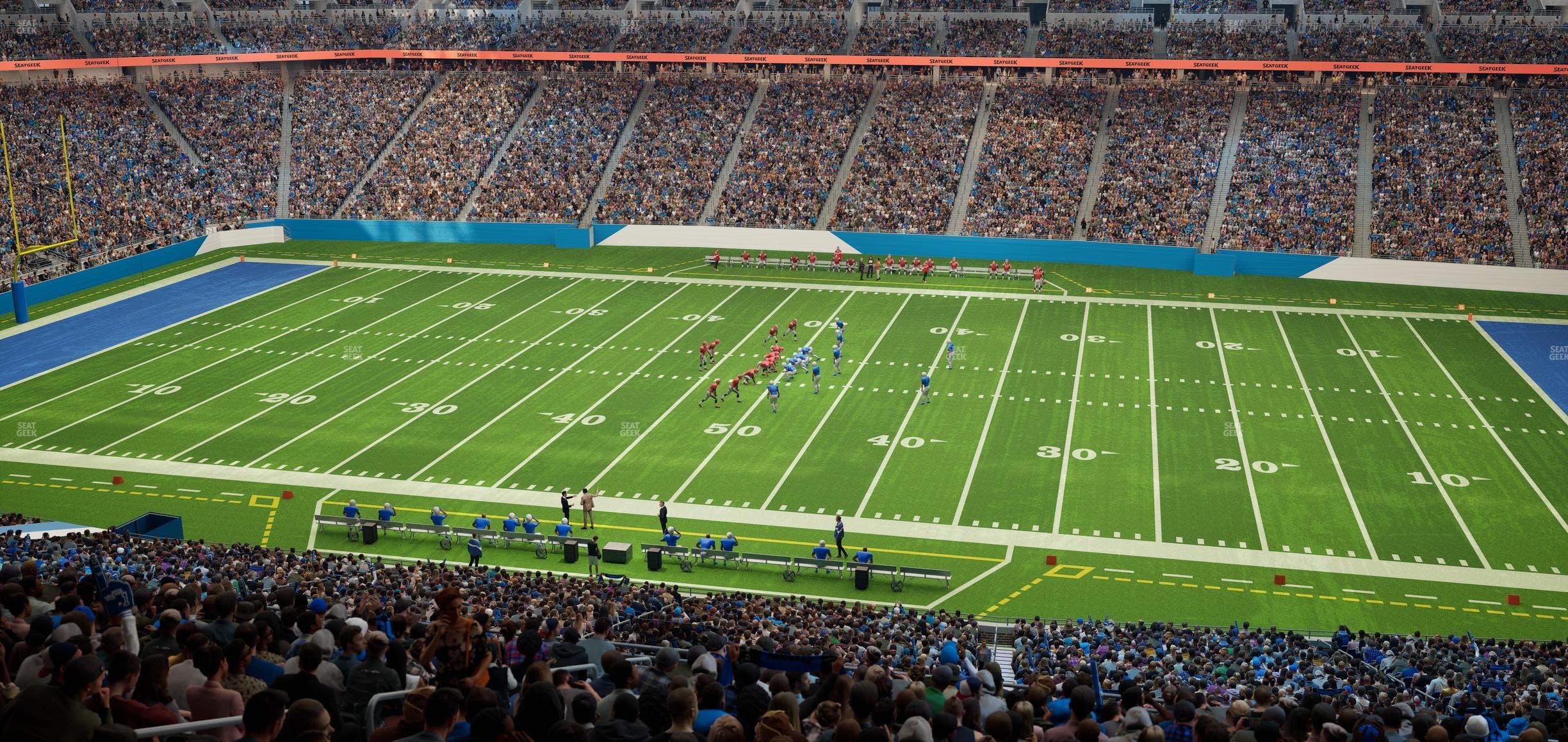 Ford Field - Section Club 5 Seat View