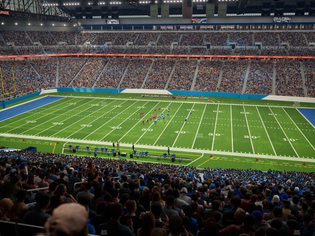 Ford Field - Section Club 5 Seat View