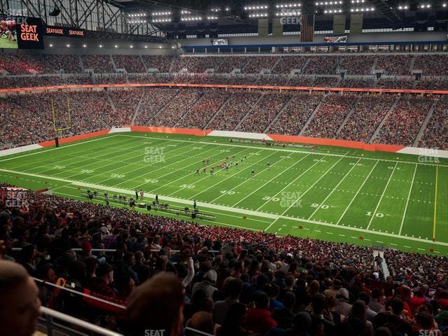 Ford Field - Section Club 6 Seat View