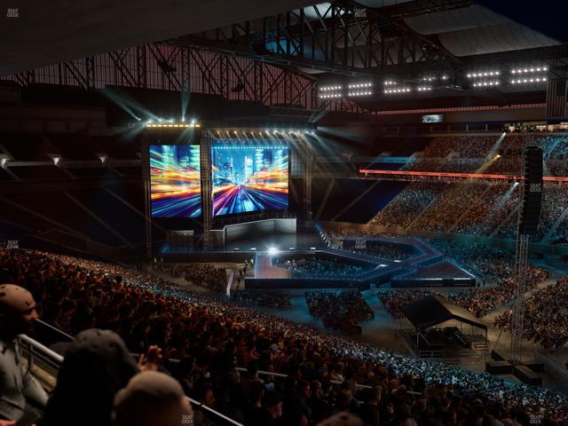 Ford Field - Section Club 6 Seat View