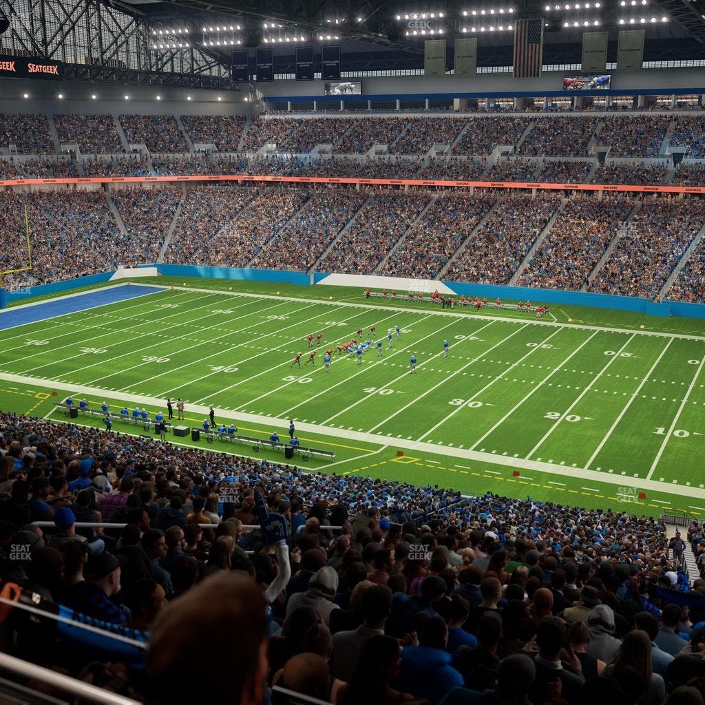 Ford Field - Section Club 6 Seat View