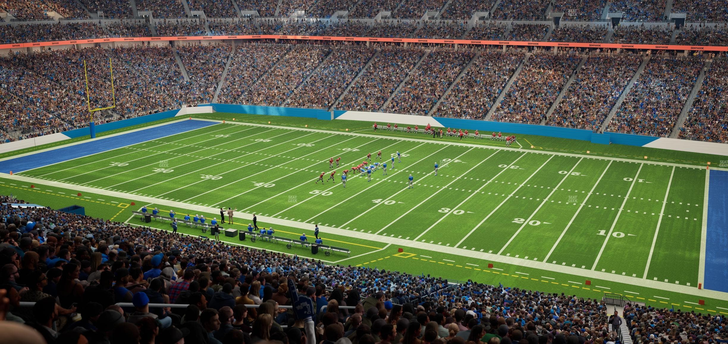 Ford Field - Section Club 6 Seat View